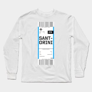 Boarding pass for Santorini Long Sleeve T-Shirt